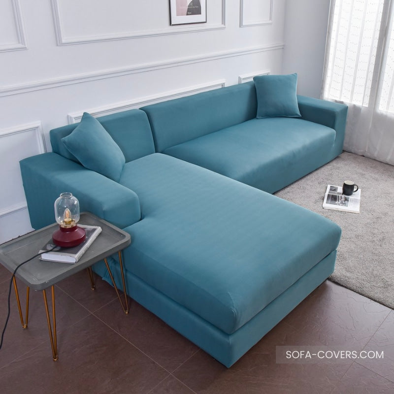 Blue grey couch cover