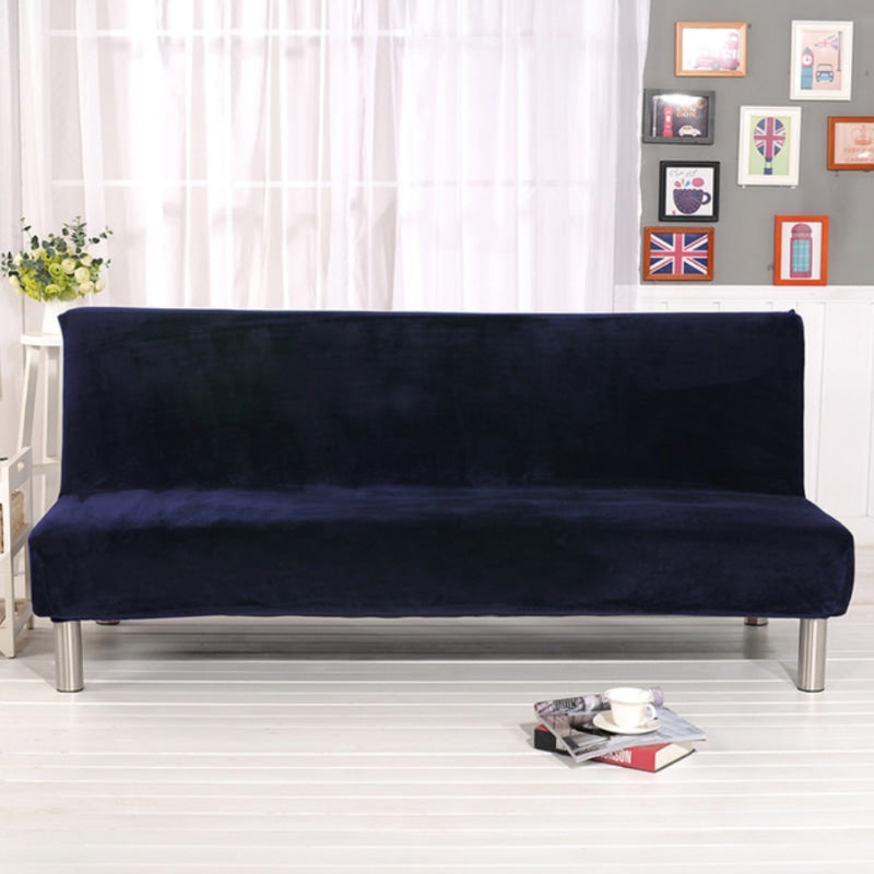 Blue velvet futon cover