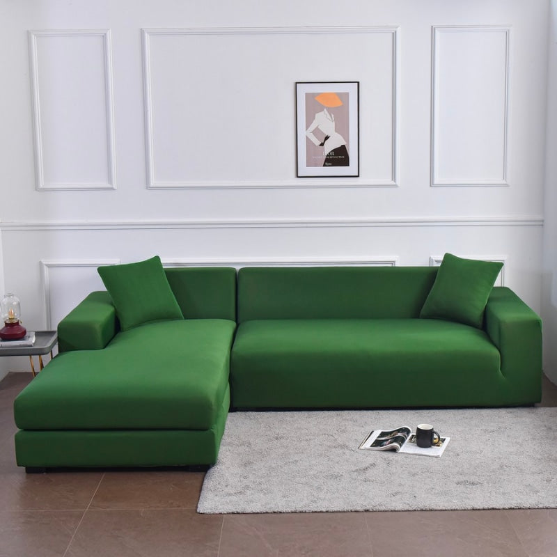 Dark green couch cover