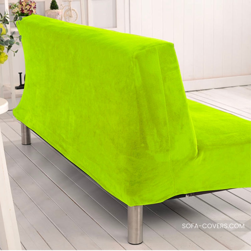 Green velvet futon cover