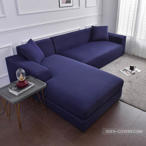 Navy blue sectional couch cover