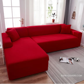 Red sofa cover
