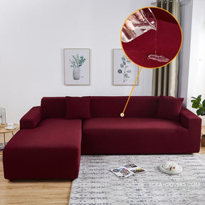 Red waterproof sofa cover