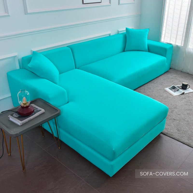 Turquoise couch cover