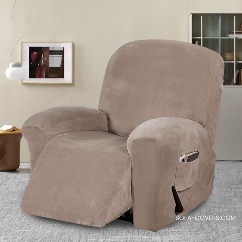 Velvet recliner chair cover